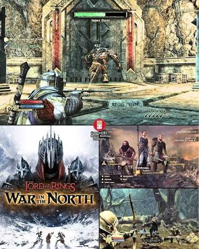 Lord of the Rings War in the North gameplay and promotional art collage