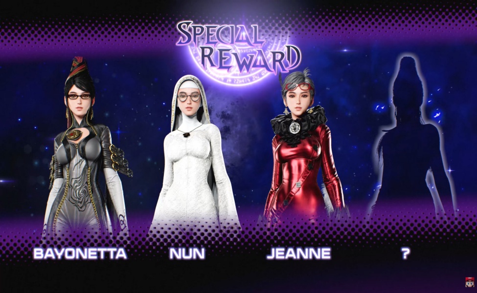 Stellar Blade Special Reward featuring Bayonetta, Nun, Jeanne costumes and unrevealed fourth