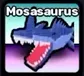 Mosasaurus Steal an Egg pet with purple gradient design and open mouth