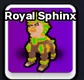 Royal Sphinx pet from Steal an Egg game with yellow and purple coloring
