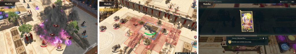 Fire Emblem Fortune's Weave tactical battle map with units and magical effects