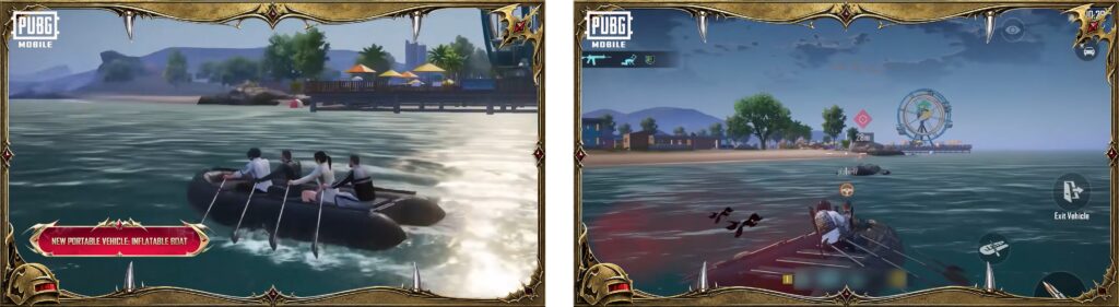 new vehicle inflatable boat in pubgm v4.6 classic mode
