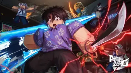 Anime Zero Codes (October 2026): All Working Roblox Codes Anime Zero protagonist in purple outfit wielding blue and red energy weapons