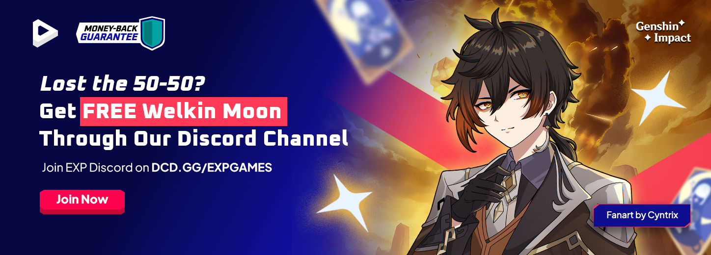 [PH US BR DE GB] GI Zhongli Arlecchino Free Welkin Moon 50/50 Discord
